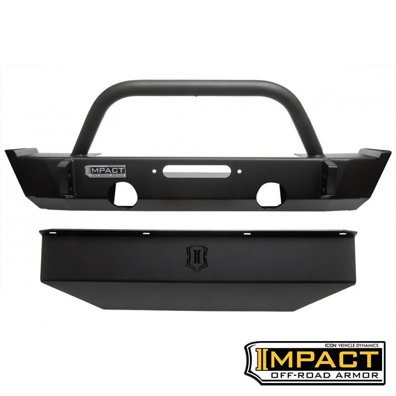 '18-23 Jeep JL Series Front Bumper w/ Skid Plate Suspension Impact Series Off-Road Armor logo
