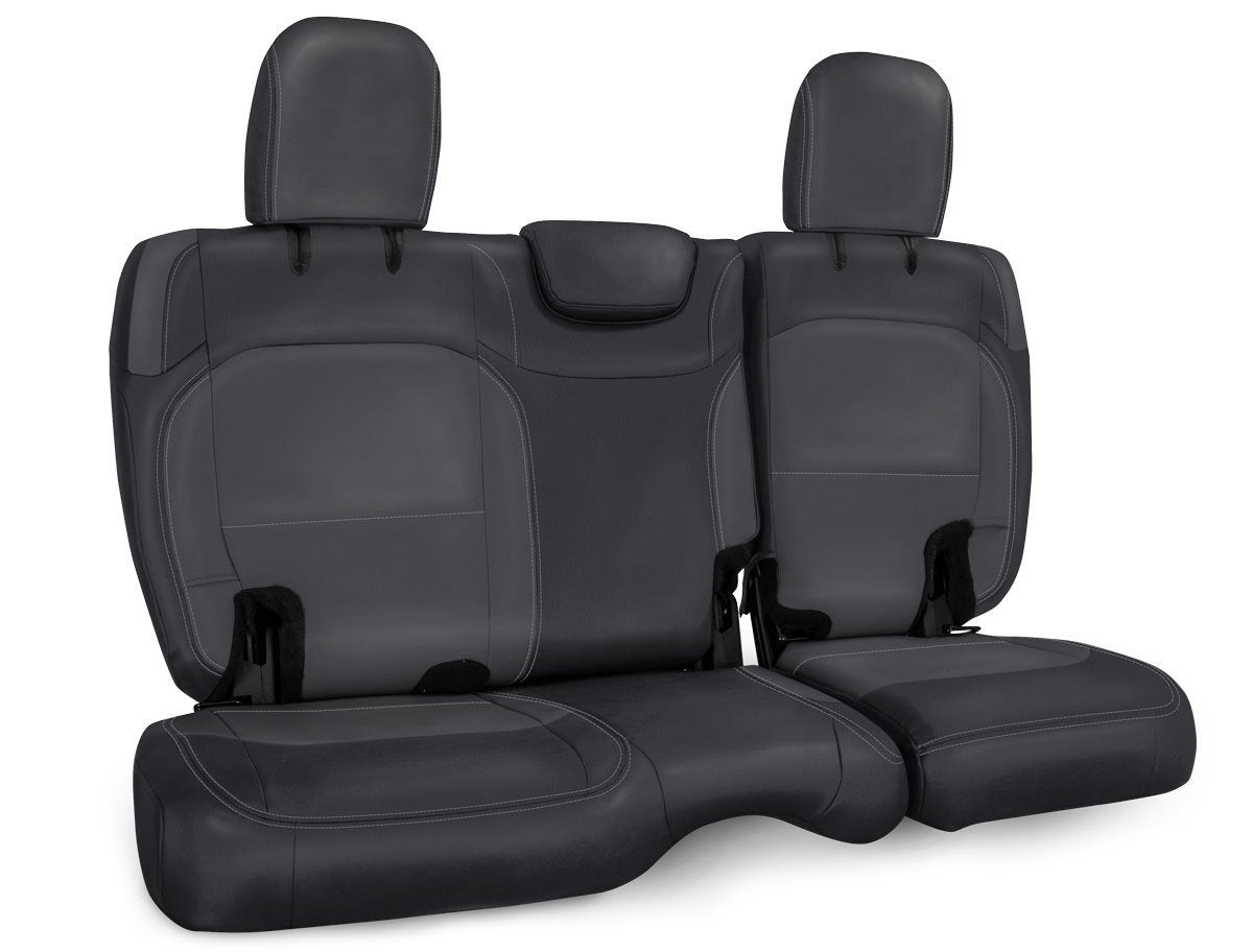 18-23 Jeep JL Rear Bench Covers PRP Seats 2 Door Cloth Black w/Gray Stitching display