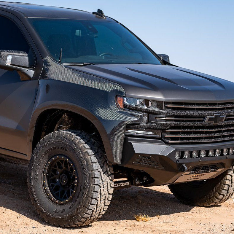 '19-23 Chevrolet Silverado Fenders- 4" Bulge Display on Vehicle 