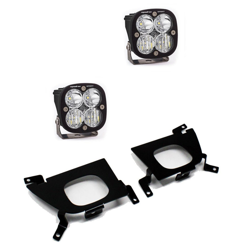 '19-22 Chevy 1500 Fog Light Kit Lighting Baja Designs Clear (White)  Display of Included Parts