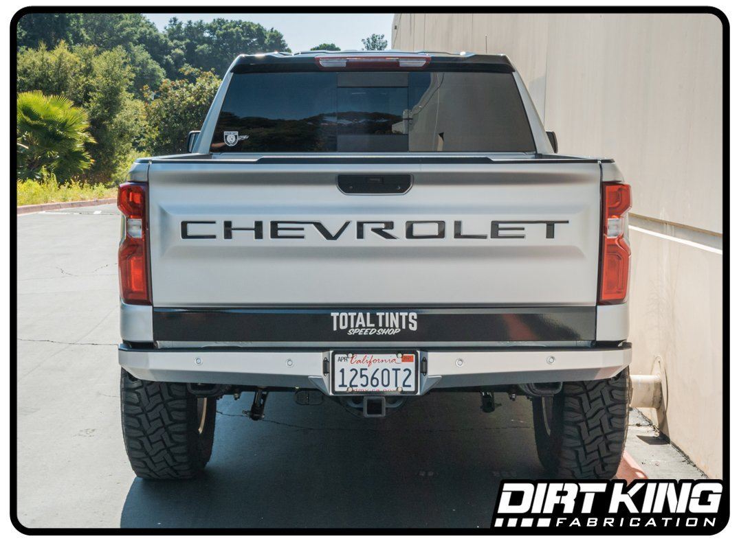 Rear Bumper Assembly For 2019-2023 Chevy Silverado 1500 GMC Sierra – Chrome Steel, No Park Holes