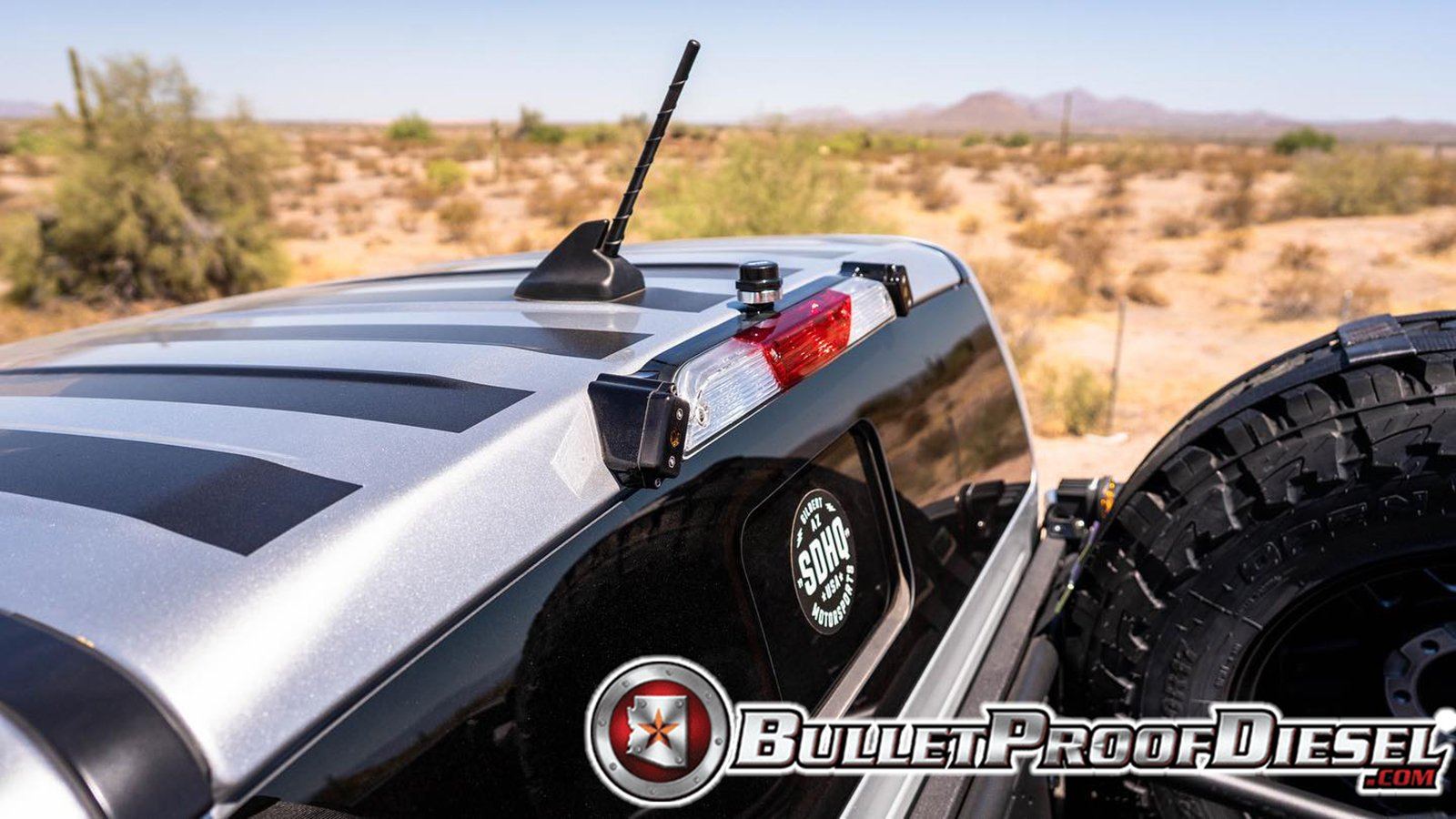 '19-23 Ford Ranger Third Brake Light Antenna Mount Communication Bullet Proof Diesel display