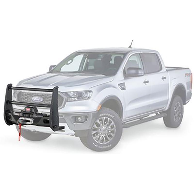 '19-20 Ford Ranger Trans4mer Winch Mount and Center Grille Guard Warn Industries display