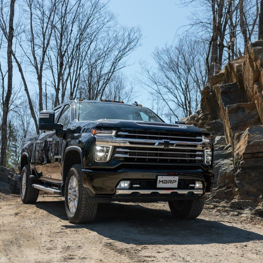 '20-23 Chevy/GMC 6.6L Duramax AL 4" Single Side Filter Back Exhaust MBRP display