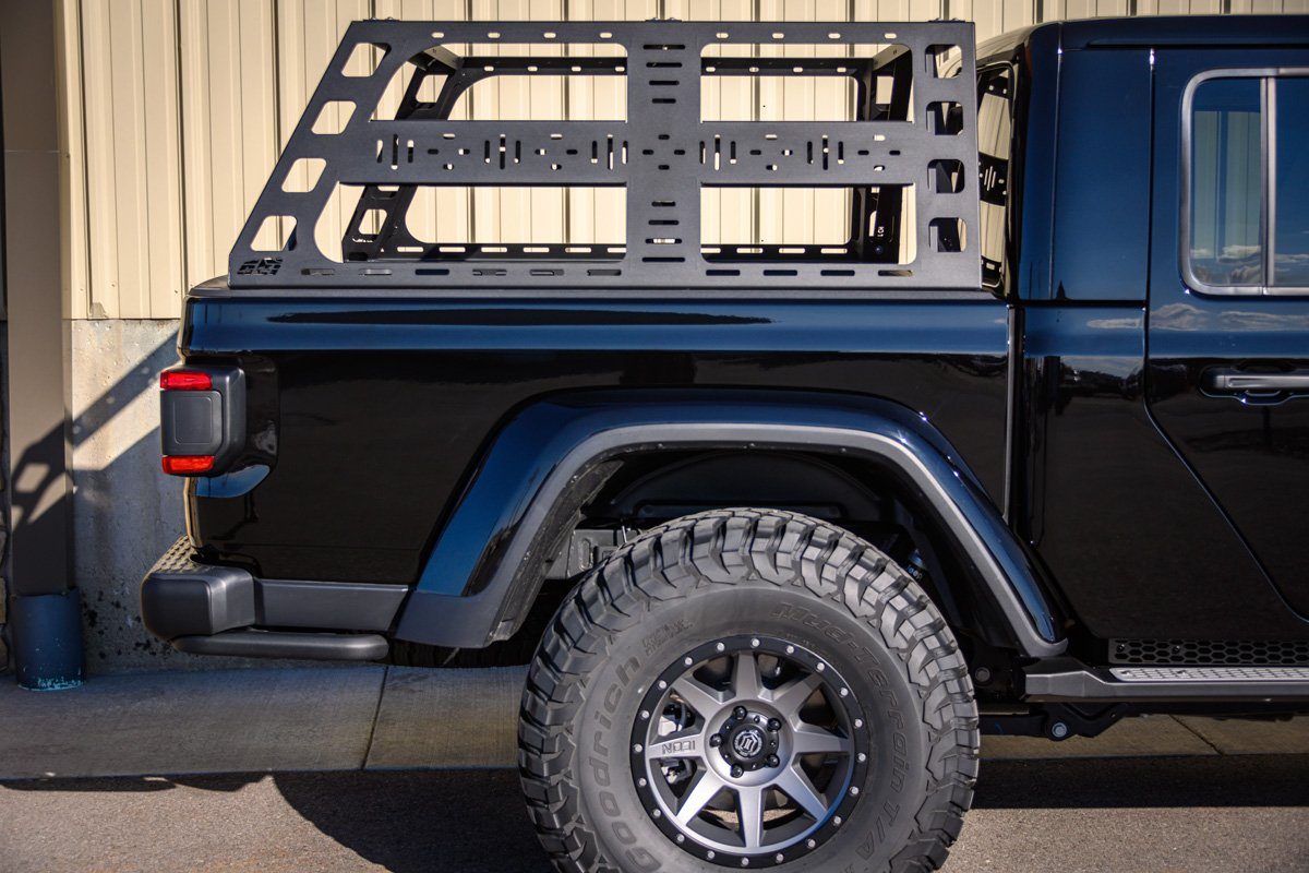 '20-23 Jeep Gladiator (JT) Cab Height Bed Rack CBI Off Road (side view)