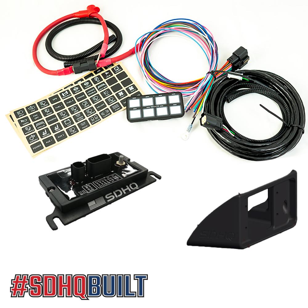 '20-Current Jeep JL EcoDiesel/V8 SDHQ Built Complete Switch-Pros SP-9100 Mounting Kit Lighting SDHQ Off Road