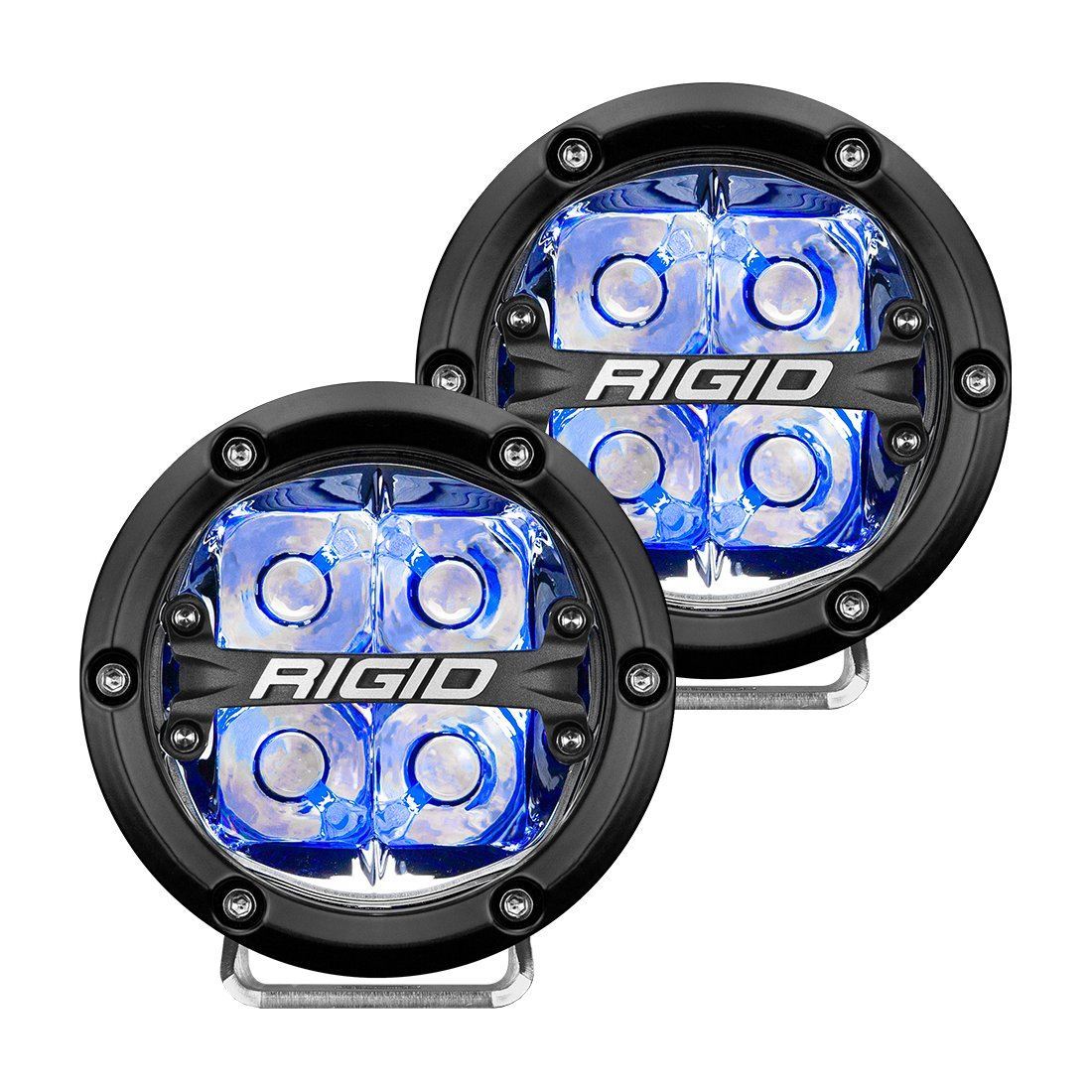 360 Series 4" LED OE Off-Road Fog Light Pair Lighting Rigid Industries Blue Spot display