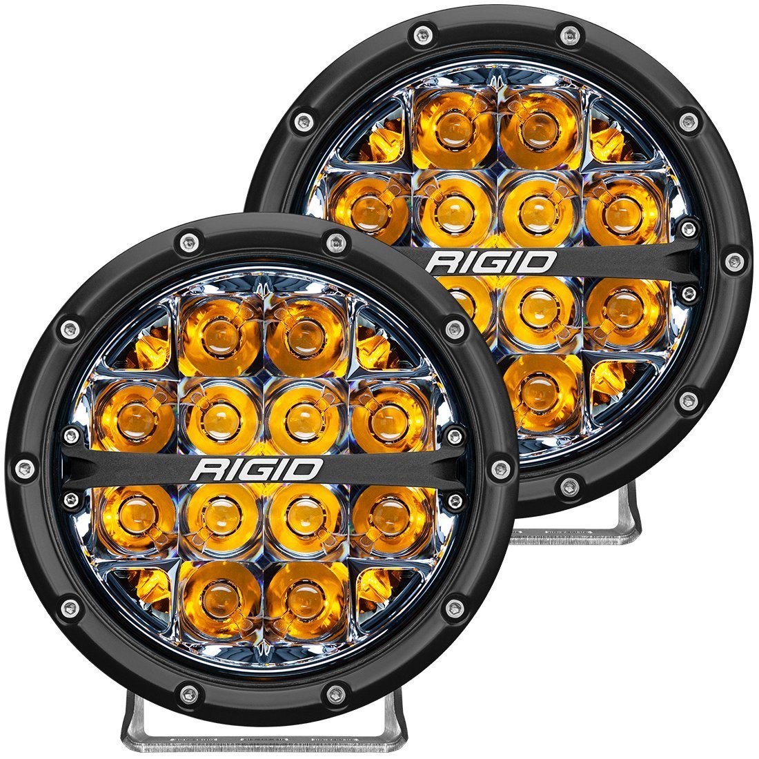 360 Series 6" LED OE Off-Road Fog Light Pair Lighting Rigid Industries Amber Spot display