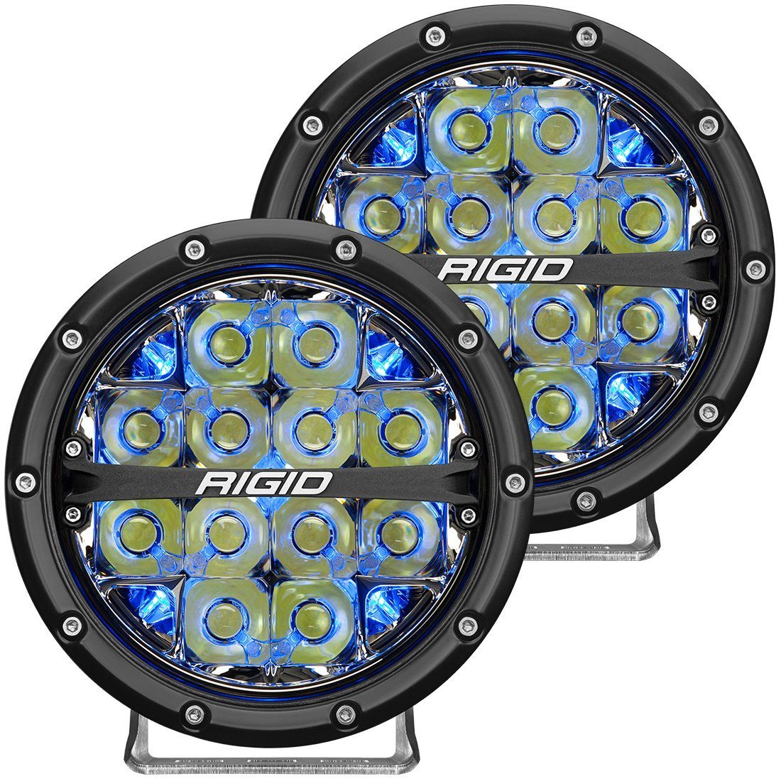 360 Series 6" LED OE Off-Road Fog Light Pair Lighting Rigid Industries Blue Spot display