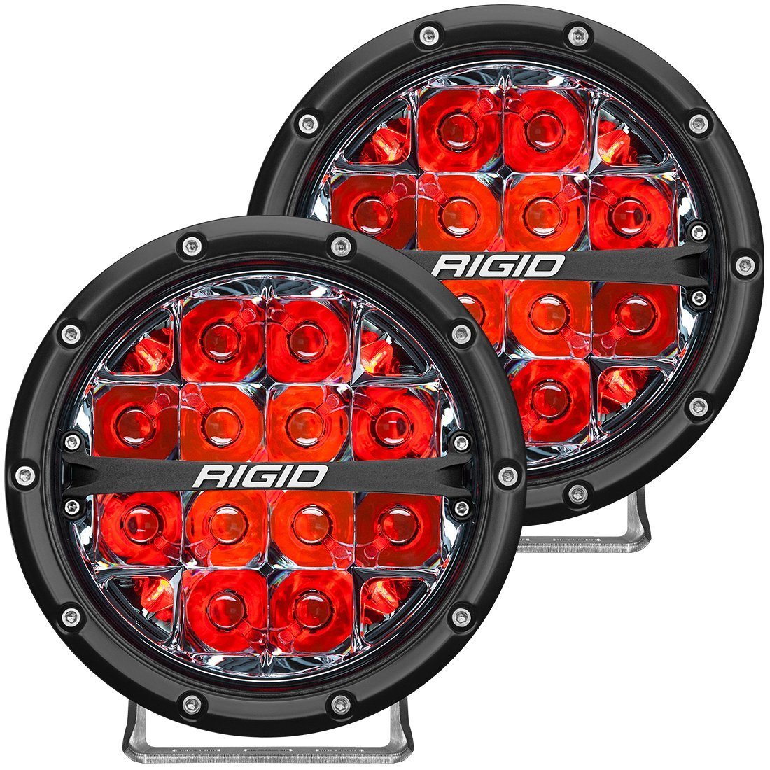 360 Series 6" LED OE Off-Road Fog Light Pair Lighting Rigid Industries Red Spot display