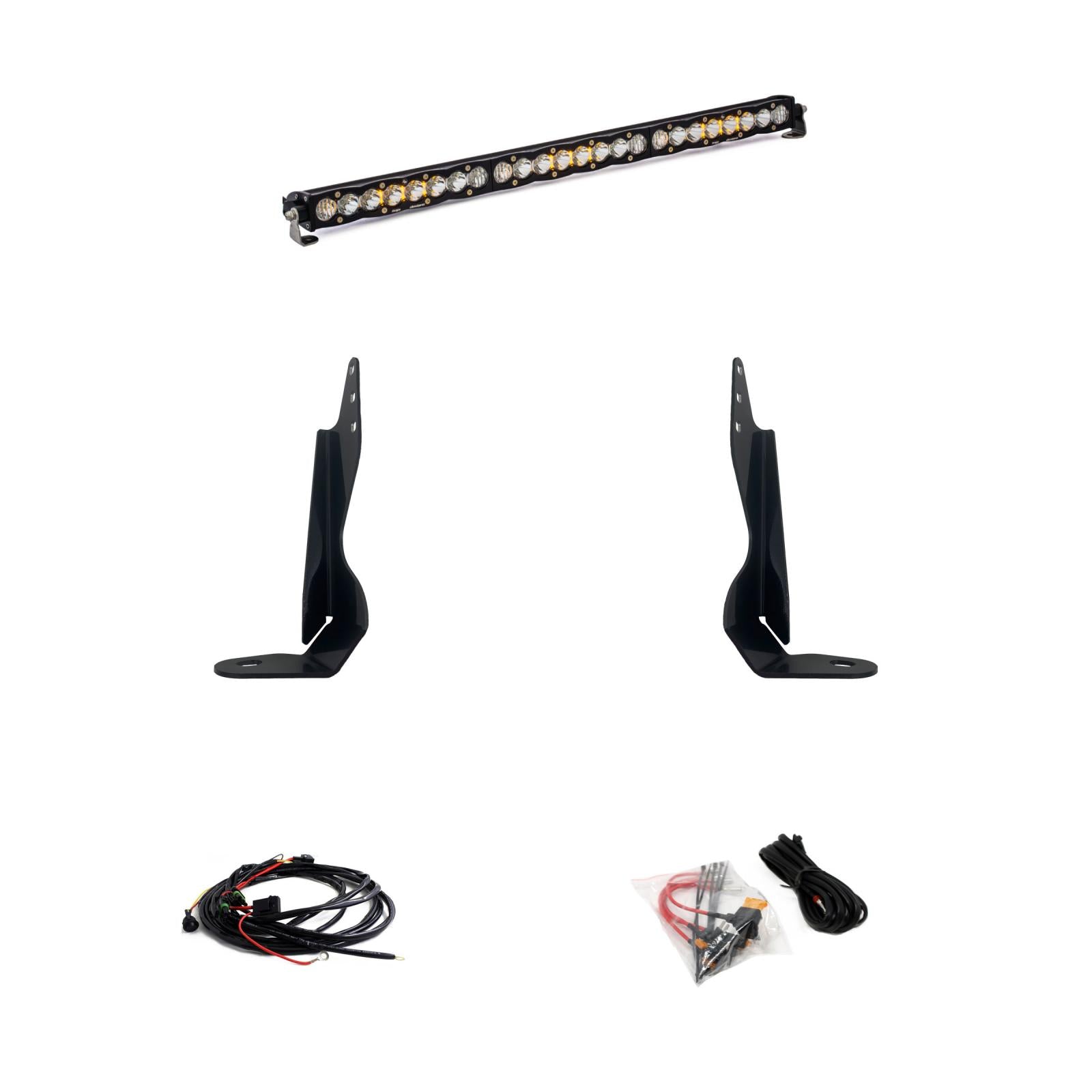 '20-22 Chevy/GMC 2500/3500 Baja Designs 30" S8 Behind the Grille LED Light Bar Kit parts
