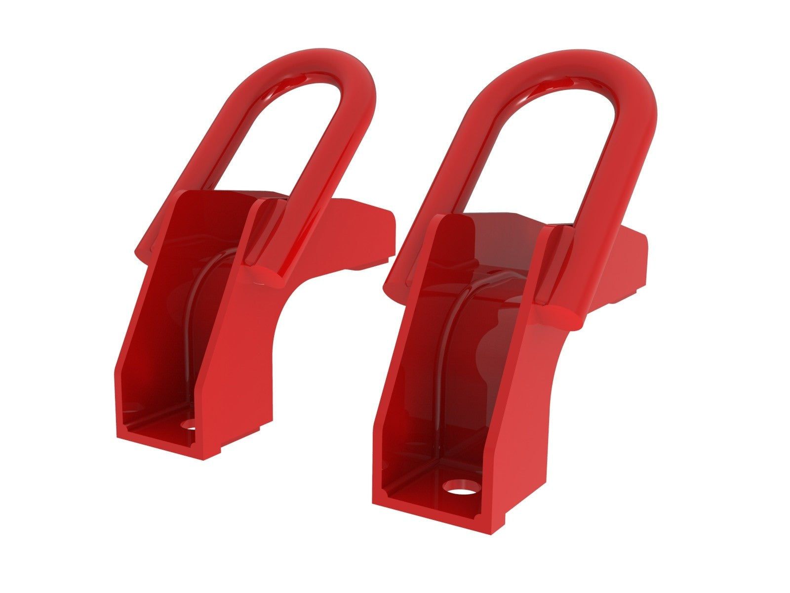 '22-23 Toyota Tundra aFe Control Red Front Tow Hooks (top view)