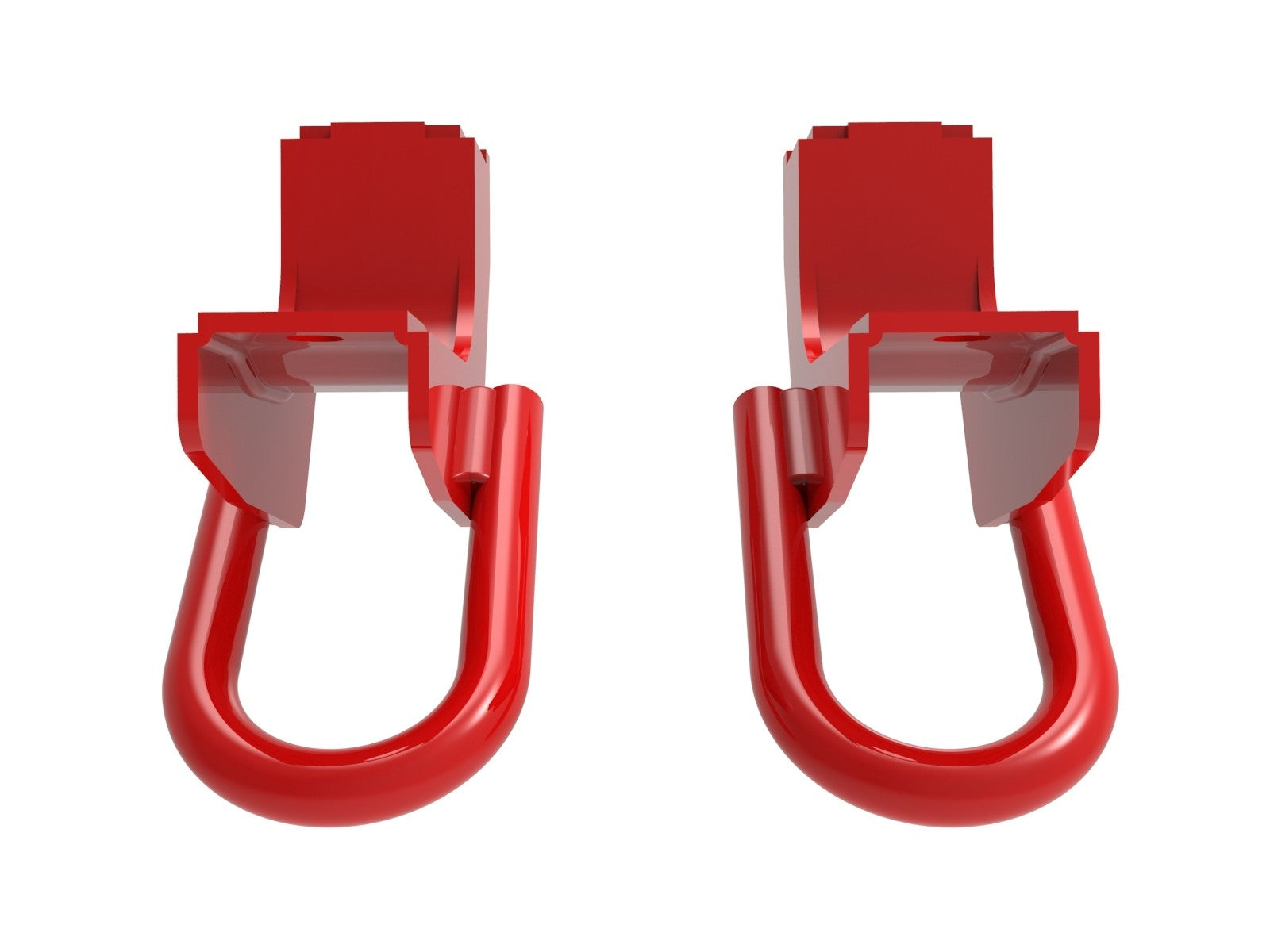 '22-23 Toyota Tundra aFe Control Red Front Tow Hooks (bottom view)