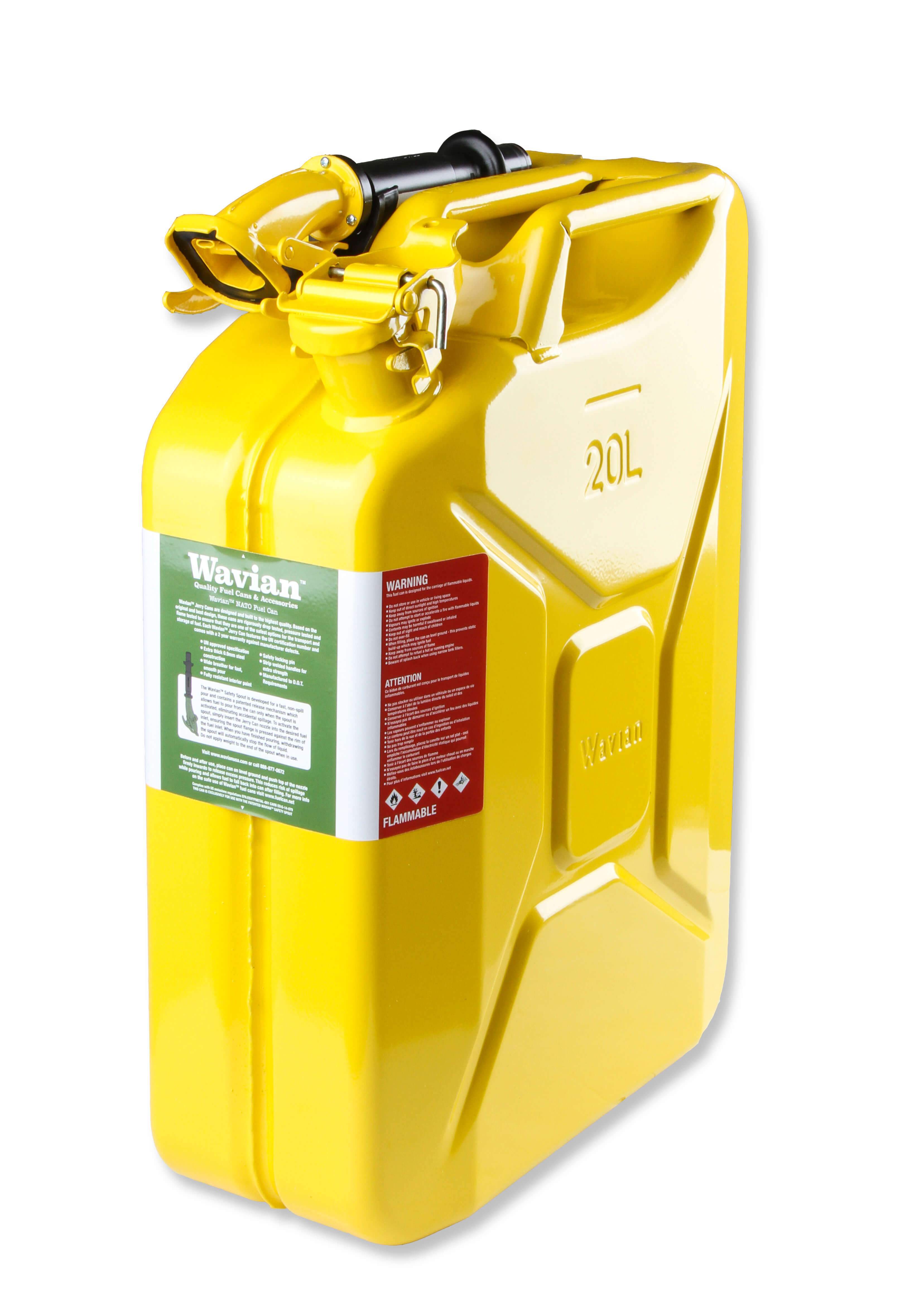 5.3 Gallon (20 Liter) Jerry Can Fuel Jug-Jerry Can Anvil Off-Road Yellow 