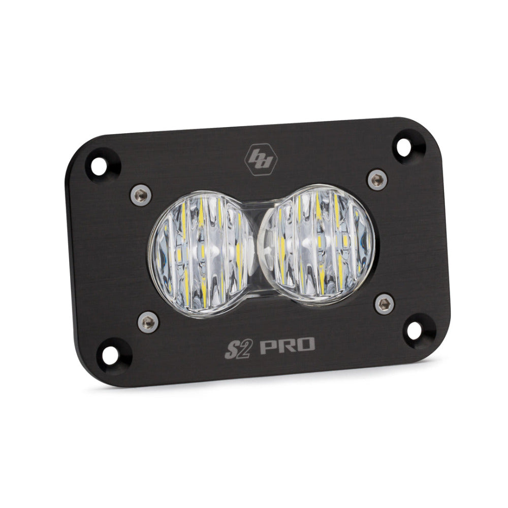 Baja Designs S2 Sport Flush Mount LED Light (Clear Lens) Wide Cornering Display 