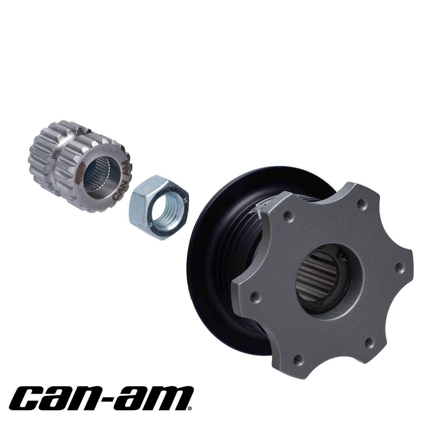 6 bolt aluminium Steering wheel Quick Release adapter-Can AM/Polaris MPI parts