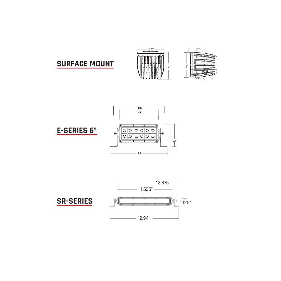 6" E-Series SAE LED Light Bar Lighting Rigid Industries designs