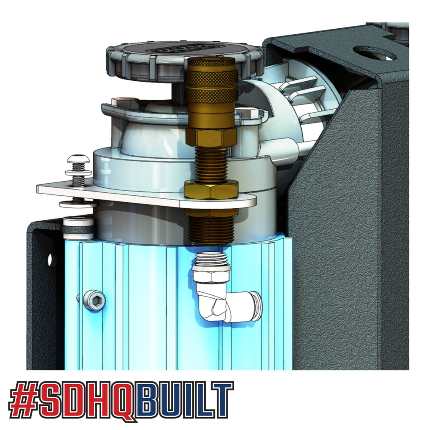 SDHQ Built ARB Compressor Vertical Air Chuck Mount design