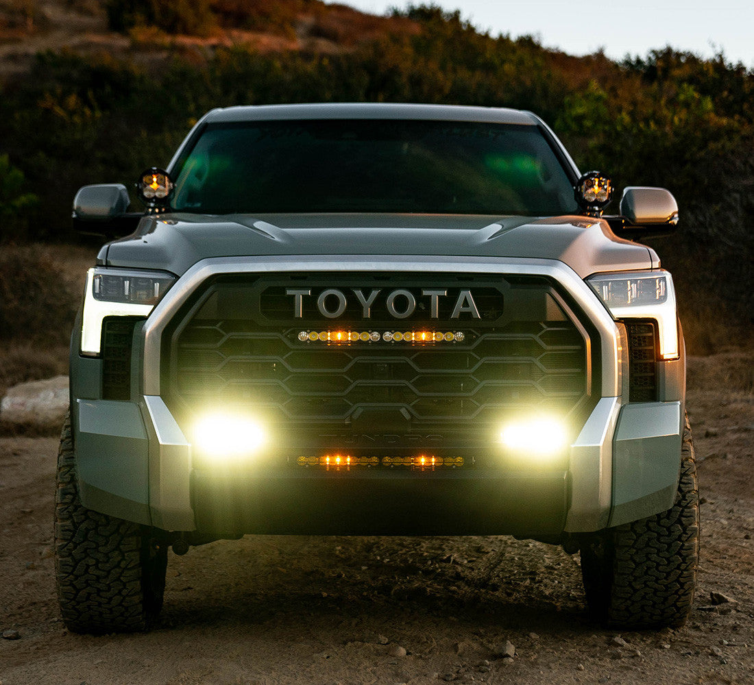 '22-23 Toyota Tundra Baja Designs 20" S8 Behind the Bumper LED Light Bar Kit (front view)