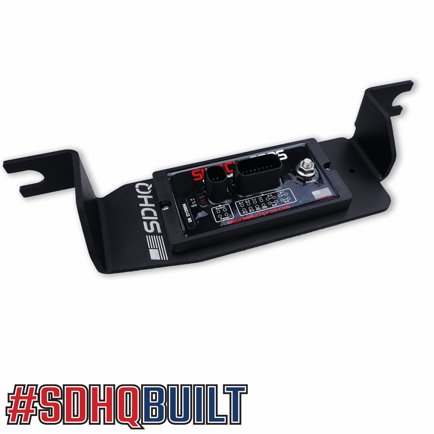 '21-24 Ford Bronco SDHQ Built Switch-Pros Power Module Mount display of included part with module mounted 
