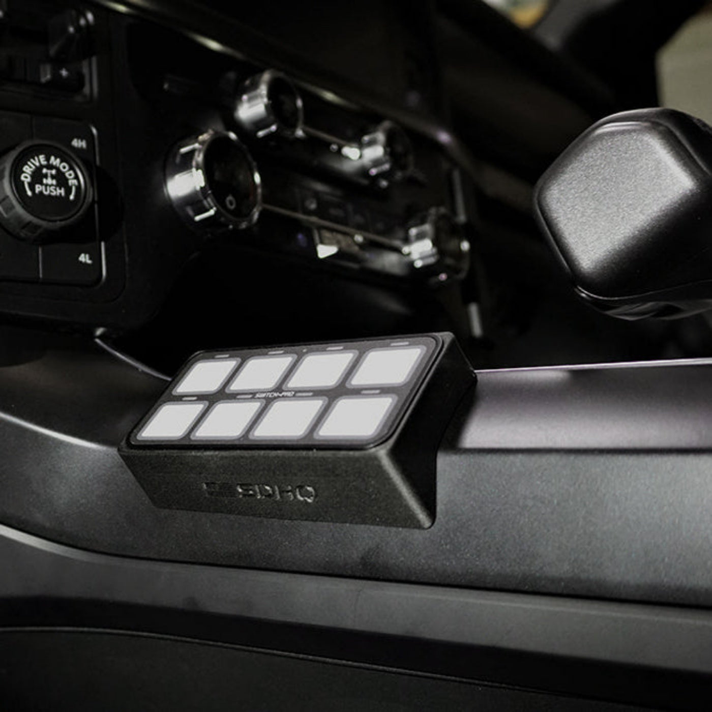 '21-24 Ford F-150 SDHQ Built Switch-Pros SP-9100 Flow Through Center Console Keypad Mount installed 