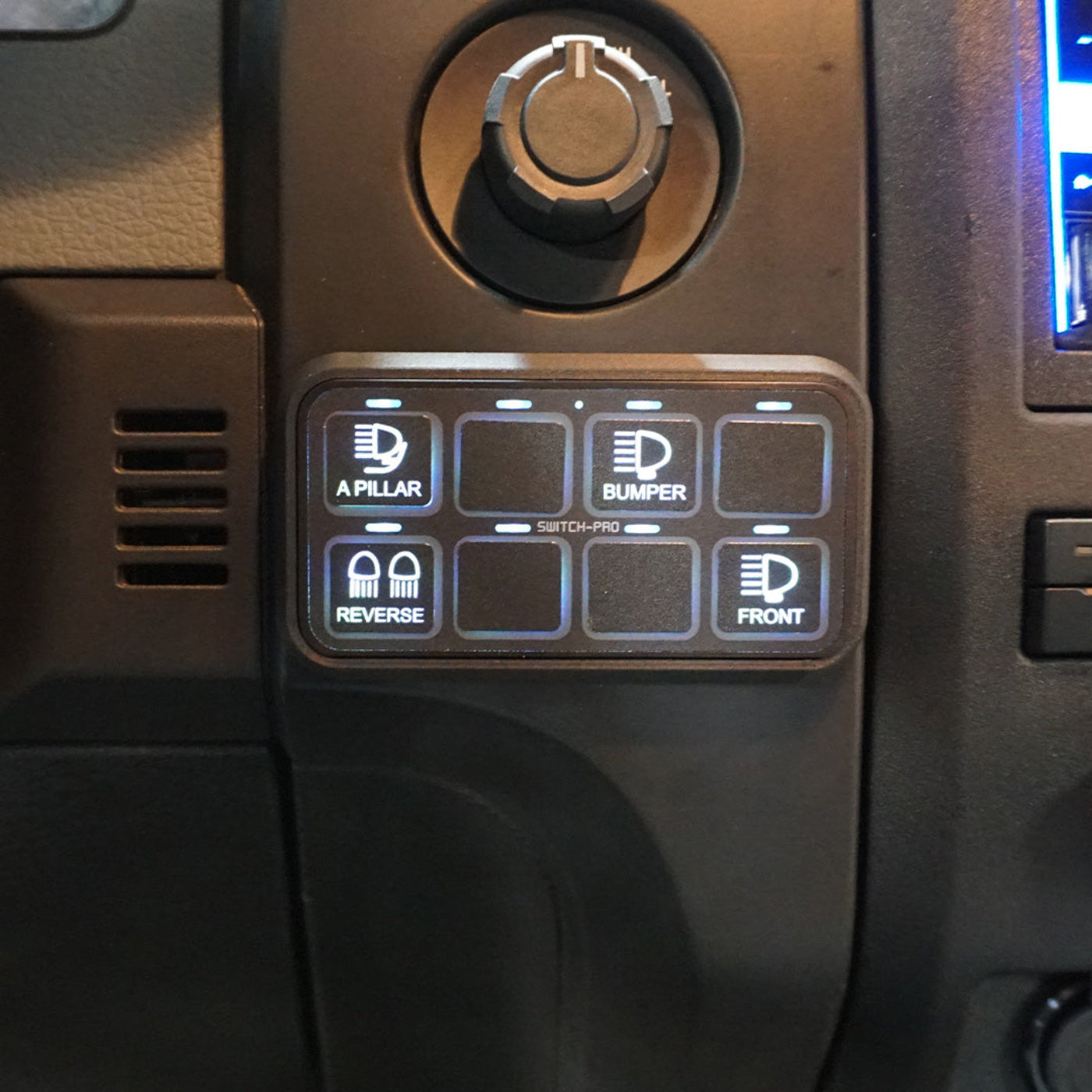 2009-2014 SDHQ Built Ford F150 Switch Pros Keypad 9100 Mount installed