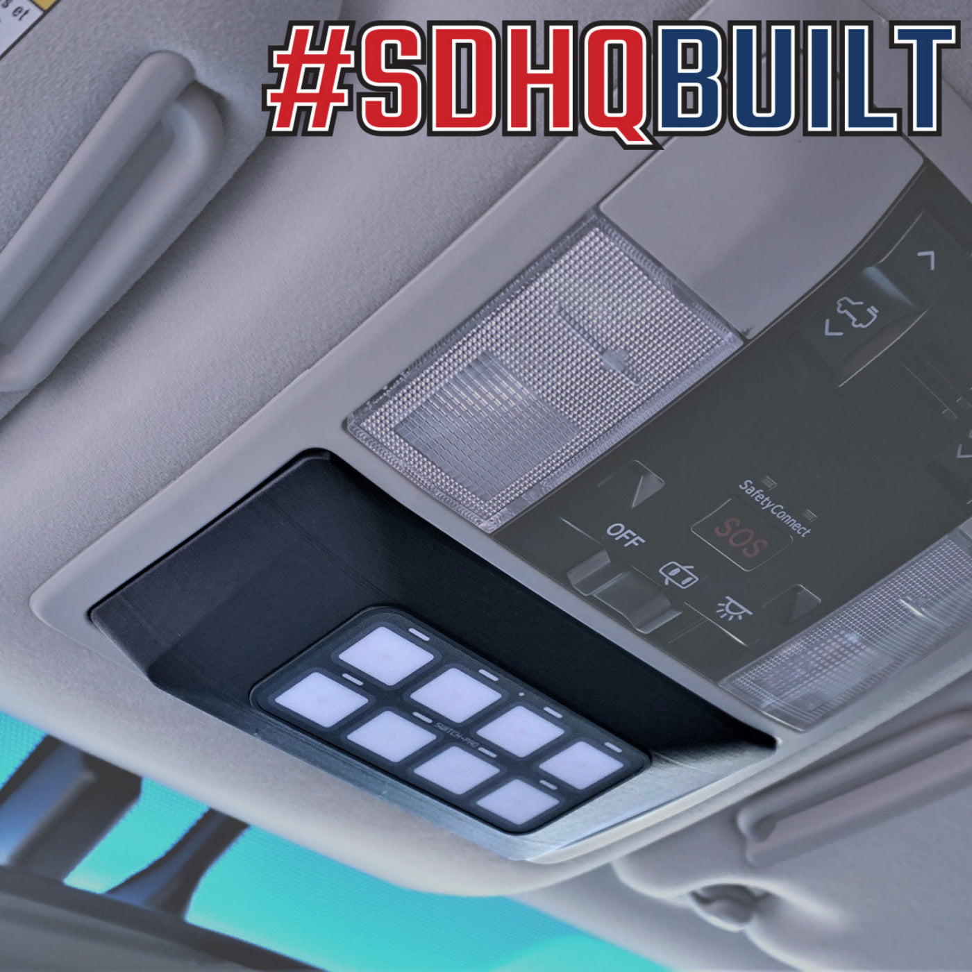 '10-23 Lexus GX460 SDHQ Built Switch-Pros SP-9100 Overhead Keypad Mount installed 