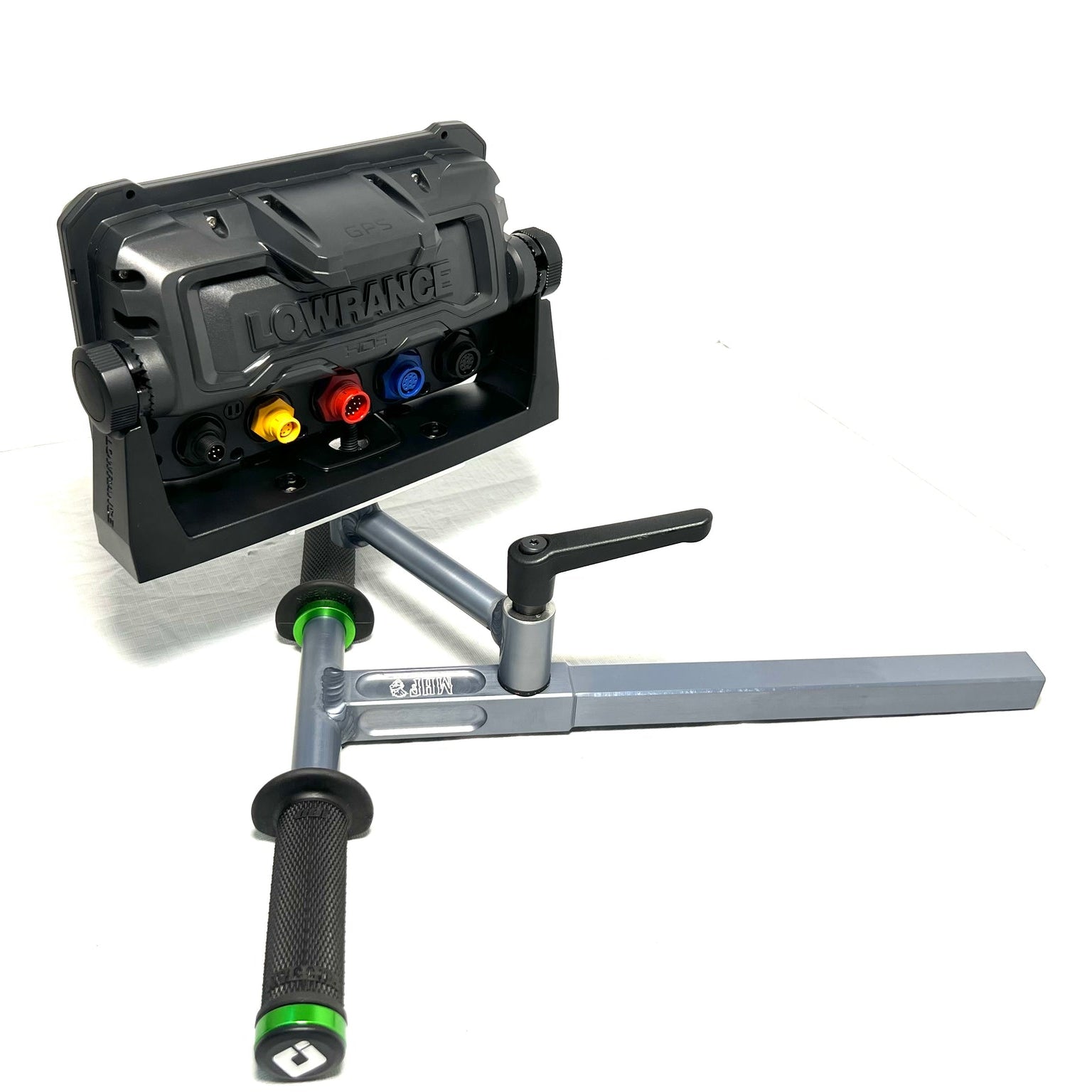 Lowrance Adapter for Metal Head Mounts Metal Head Fabrication display