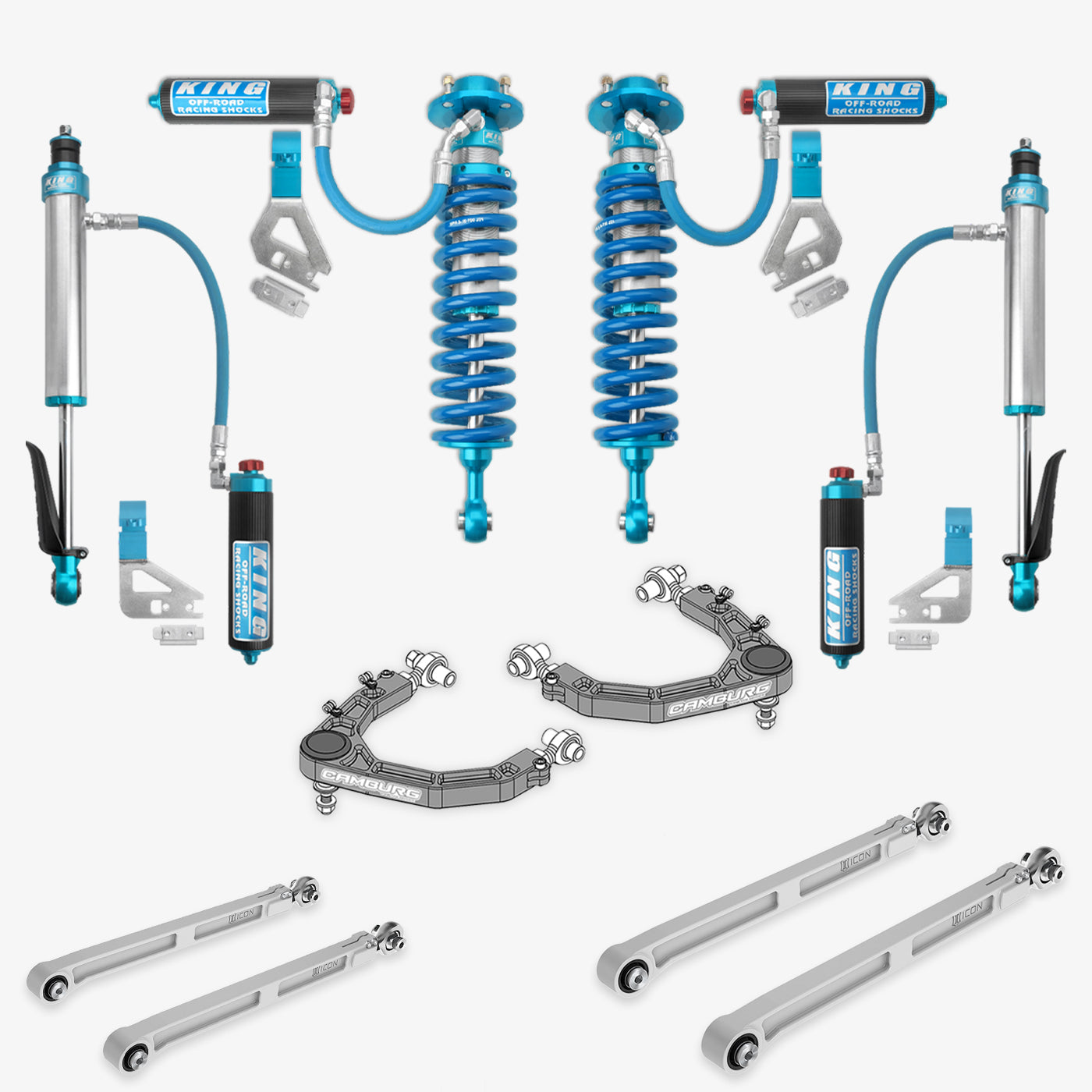 '22-23  Toyota Tundra King 2.5 RR Coilovers & Rear Shocks w/ Upper Arms & Trailing Arm Combo Kit
