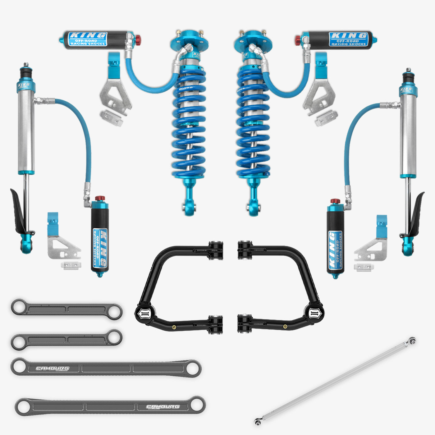 '22-23 Toyota Tundra King 2.5 RR Coilovers & Rear Shocks w/ Upper Arms & Trailing Arm Combo Kit