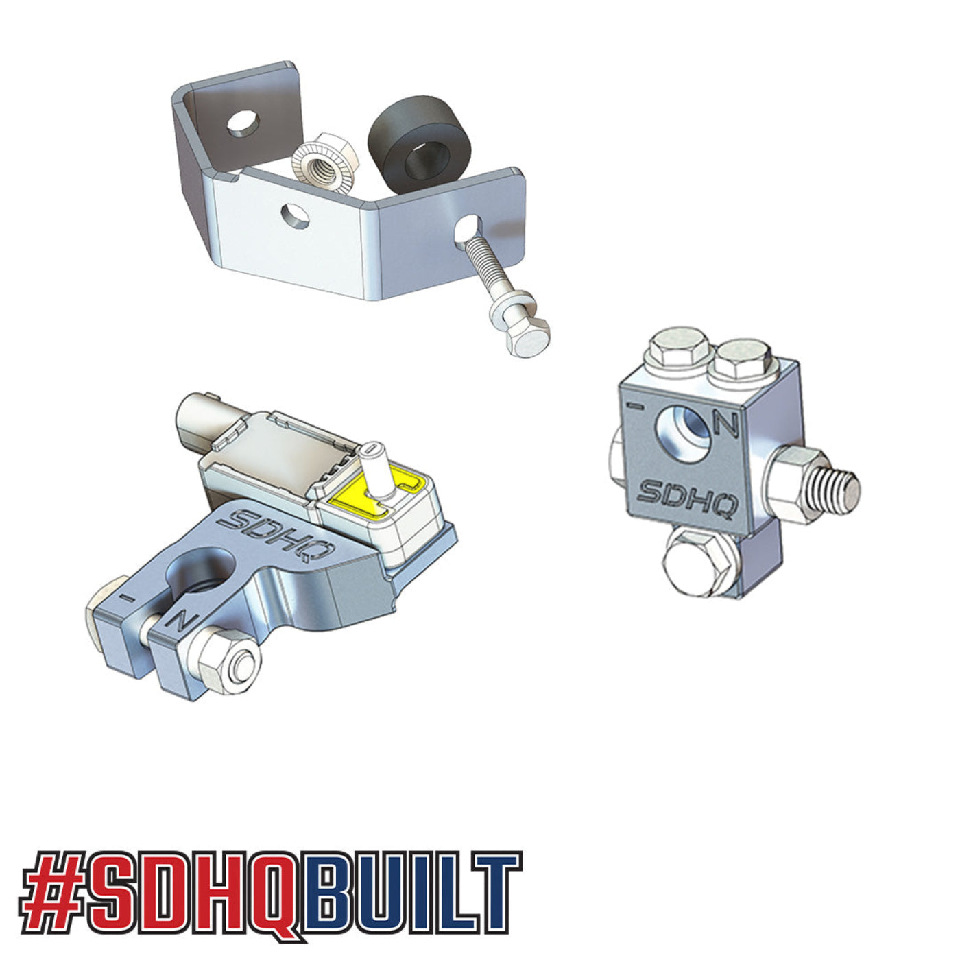 '19-23 SDHQ Built Ford Ranger Billet Battery Terminal and Distribution Kit design 