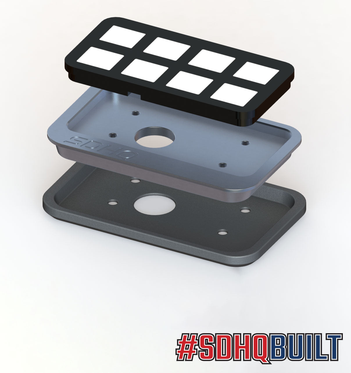 SDHQ Built Universal Billet Switch Pros SP-9100 Keypad Flush Mount