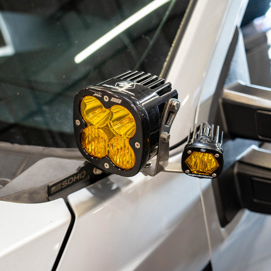 SDHQ Built A-Pillar Add A Light Mount Kit for Baja Designs