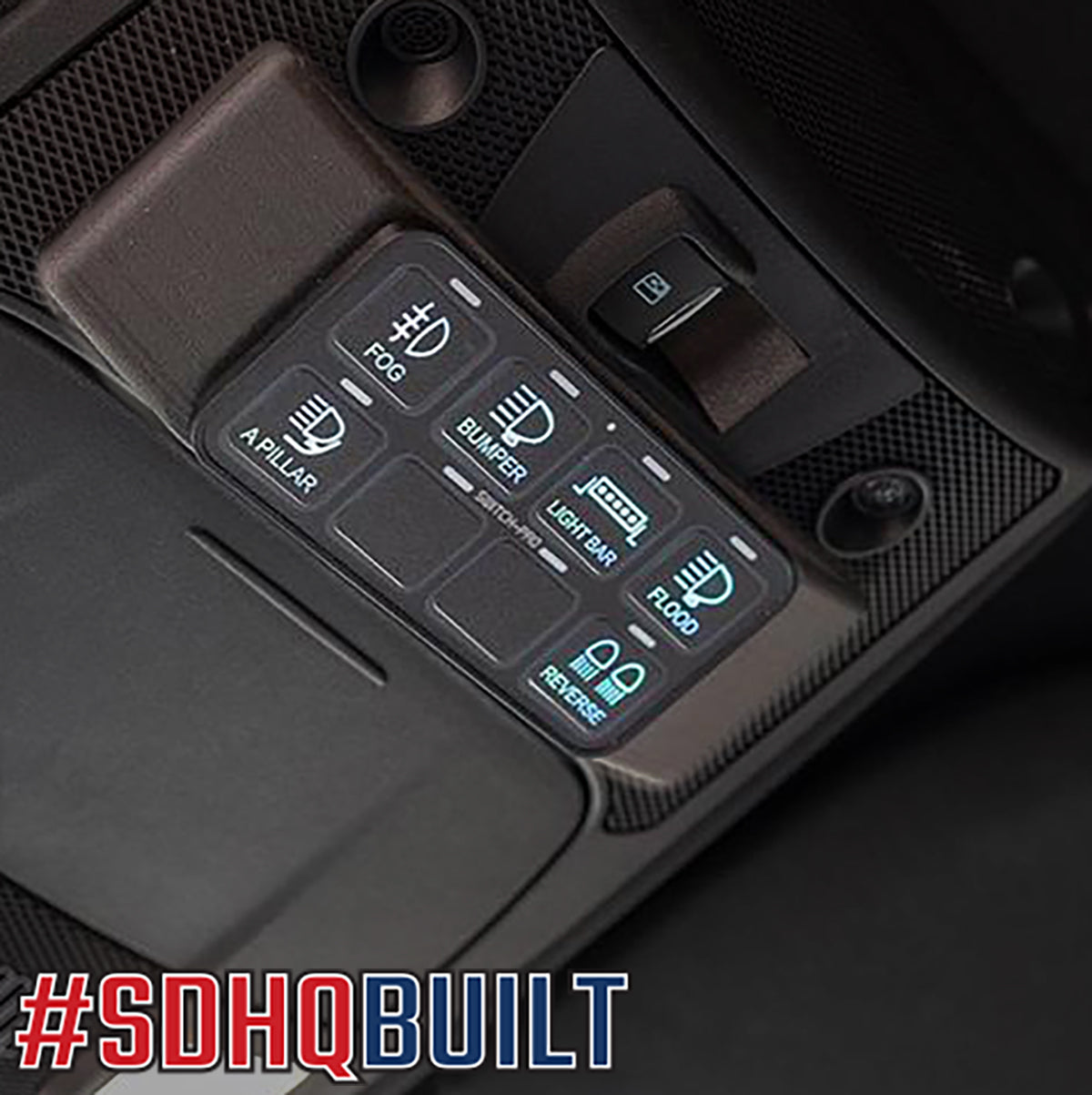 '15-20 Ford F-150 SDHQ Built Switch-Pros SP-9100 Keypad Mount display