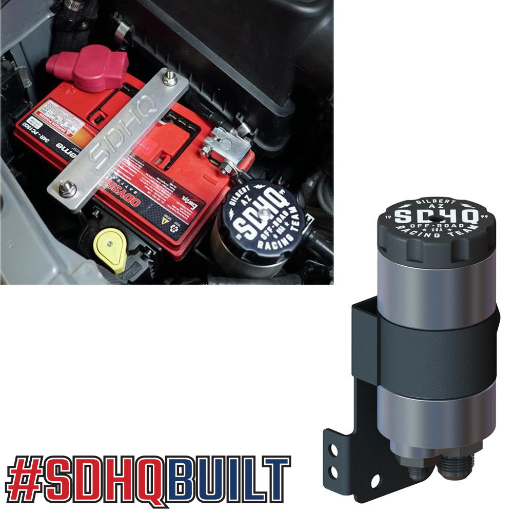 '07-21 Toyota Tundra SDHQ Built Dual Battery Power Steering Reservoir Kit SDHQ Off Road display
