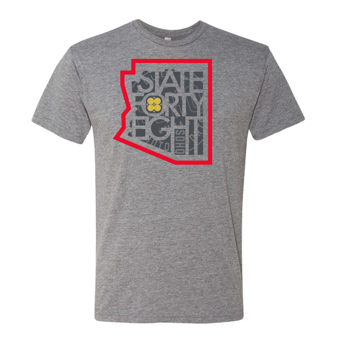 SDHQ Motorsports State 48 Outline T-Shirt - Gray