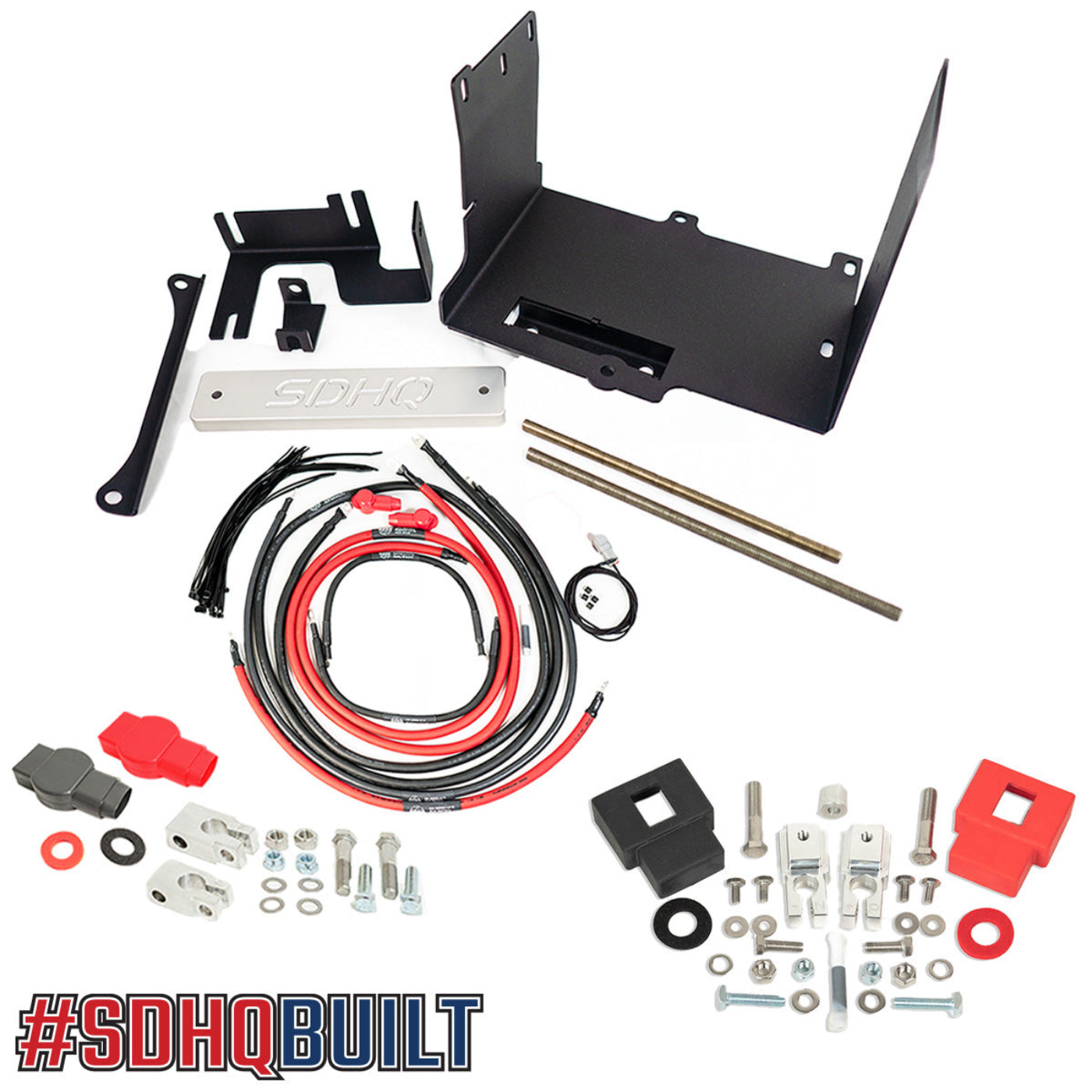 '16-23 Toyota Tacoma SDHQ Built "Build your Own" Dual Battery Kit  display of included components