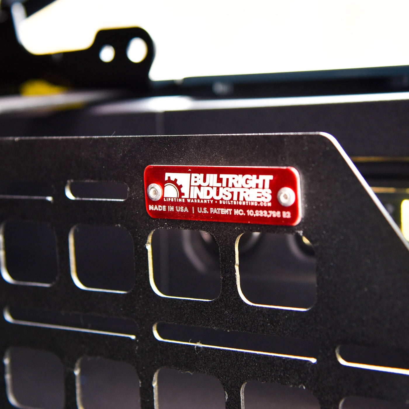 '21-24 Ford Bronco 4-Door Builtright Industries Molle Compatible Cargo Panel-Full Kit Close-up Display in Vehicle 