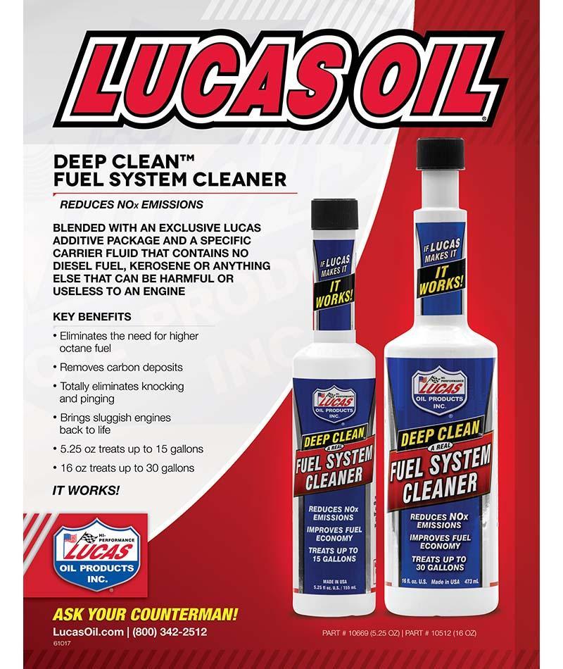 Deep Clean Fuel System Cleaner Oils and Grease Lucas Oil description