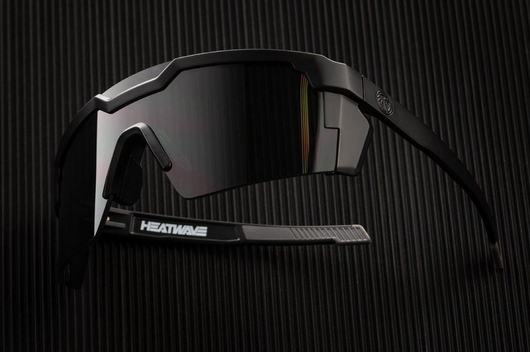 Future Tech Black Frame Sunglasses - Black Lens Sunglasses Heatwave