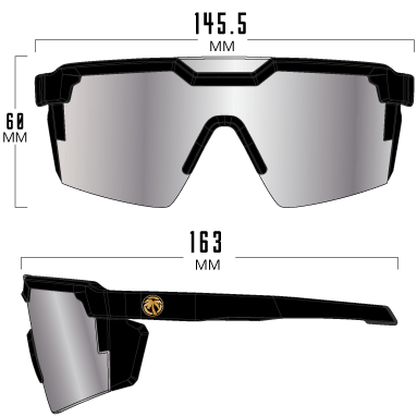 Future Tech Clear Frame Sunglasses - Arctic Chrome Lens Sunglasses Heatwave design