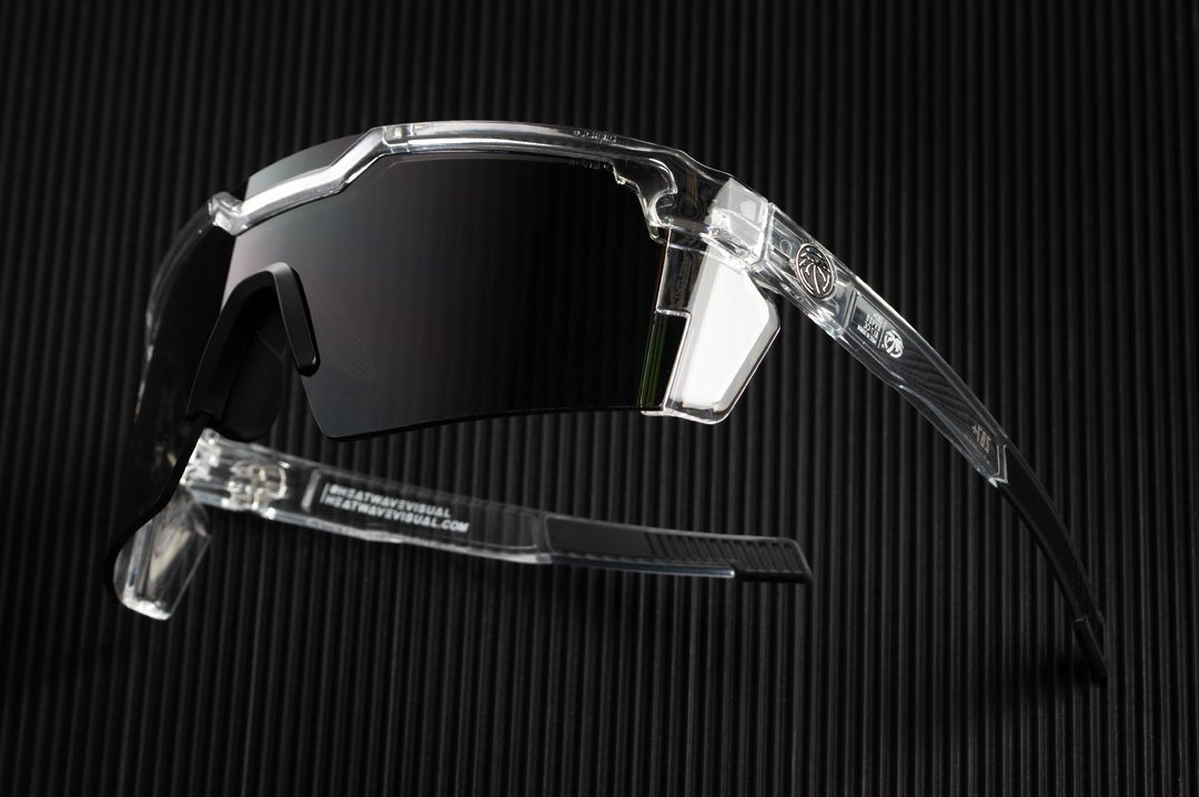 Future Tech Clear Frame Sunglasses - Black Lens Sunglasses Heatwave