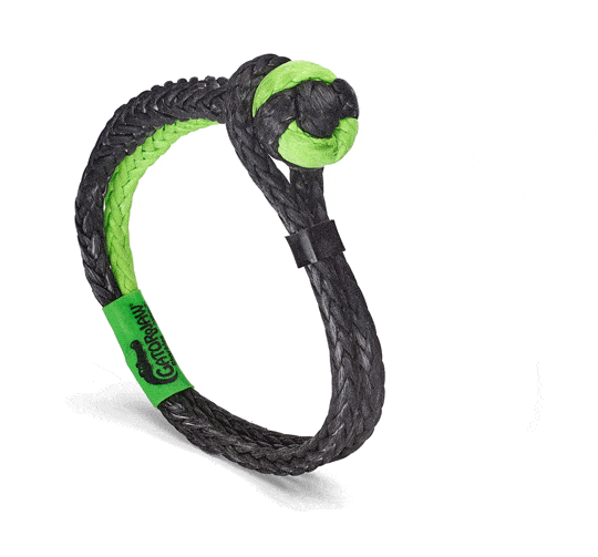 Gator Jaw NEXGEN PRO Synthetic Shackle Recovery Accessories Bubba Rope Green and Black gif