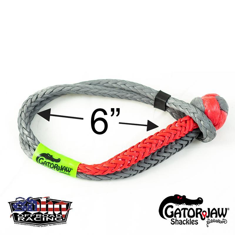 Gator Jaw NEXGEN PRO Synthetic Shackle Recovery Accessories Bubba Rope Red and Gray 