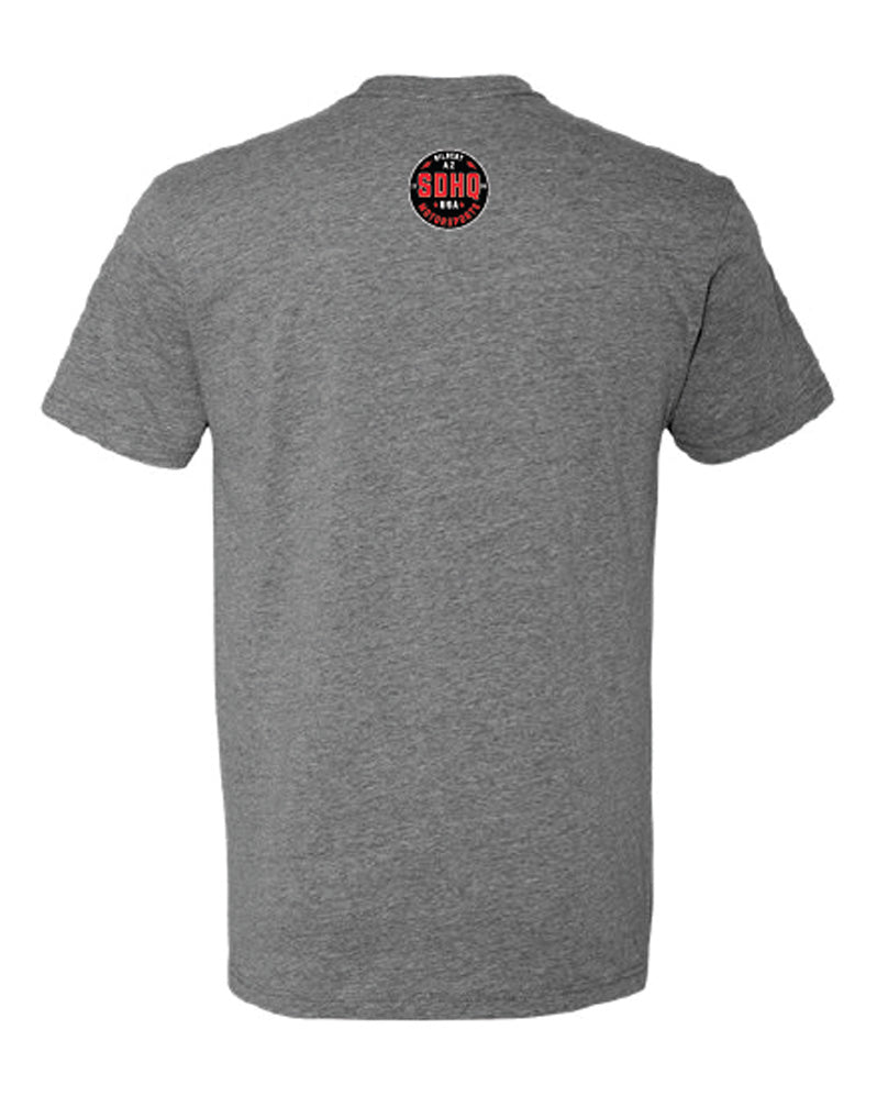 SDHQ Motorsports State 48 Outline T-Shirt - Gray