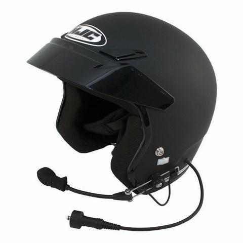 HJC CS-5N Open Face Helmet PCI Radios Wired Flat Black XSmall display