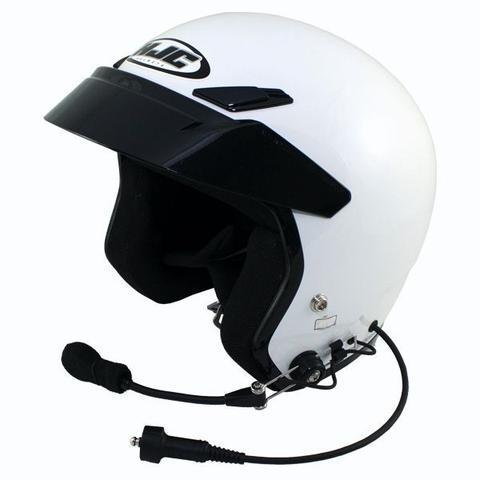 HJC CS-5N Open Face Helmet PCI Radios Wired White XSmall display