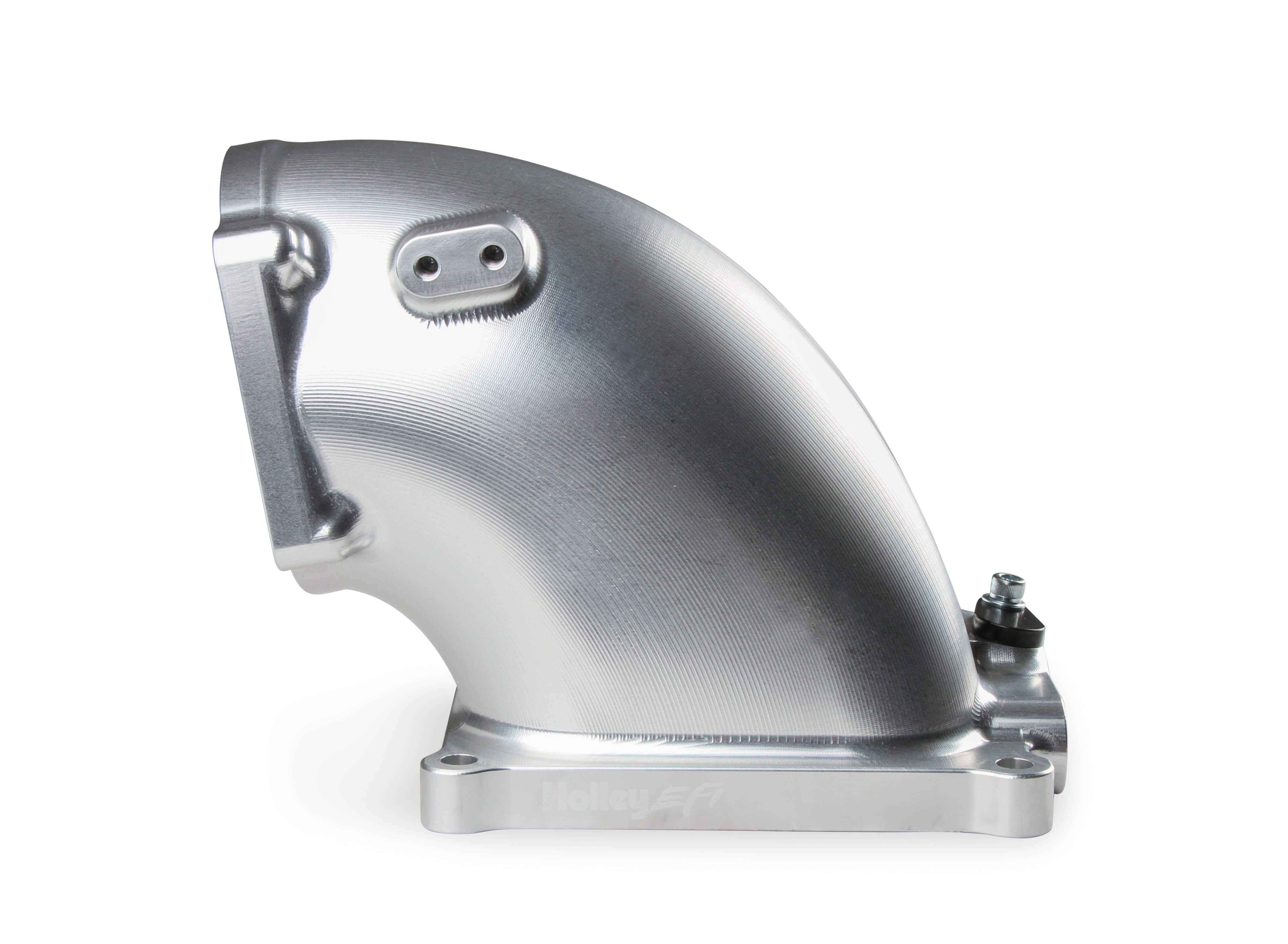 Throttle Billet Body Intake Elbows GM-LS Performance Holley Performance (side view)