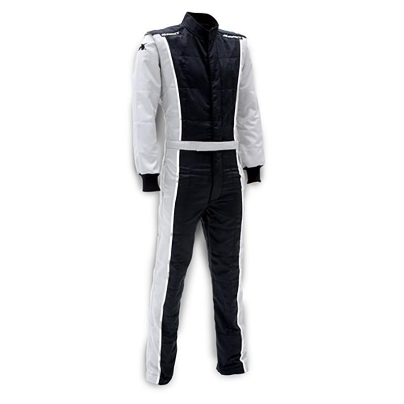 Racer2020 Series One Piece Race Suit Safety Equipment Impact Black and Gray Small 