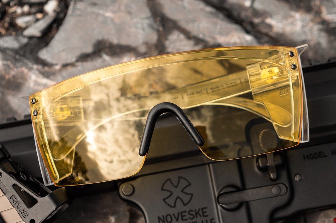 Lazer Face Series Clear Z.87 Sunglasses-Hi-Vis Yellow Lens Sunglasses Heatwave 